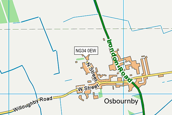 NG34 0EW map - OS VectorMap District (Ordnance Survey) NG34 0EW map - OS VectorMap District (Ordnance Survey)