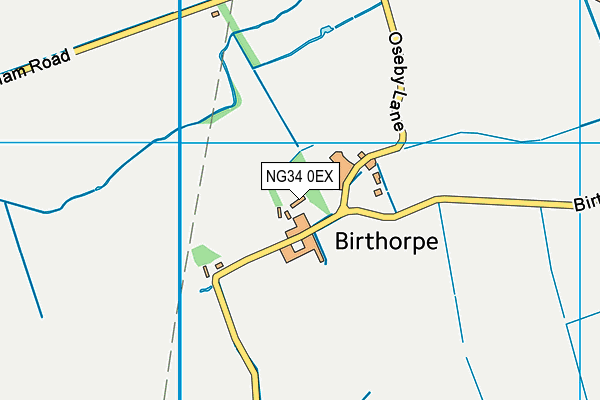 NG34 0EX map - OS VectorMap District (Ordnance Survey) NG34 0EX map - OS VectorMap District (Ordnance Survey)