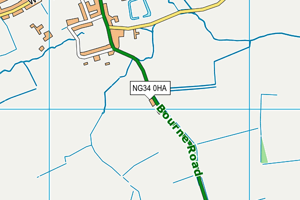 NG34 0HA map - OS VectorMap District (Ordnance Survey) NG34 0HA map - OS VectorMap District (Ordnance Survey)