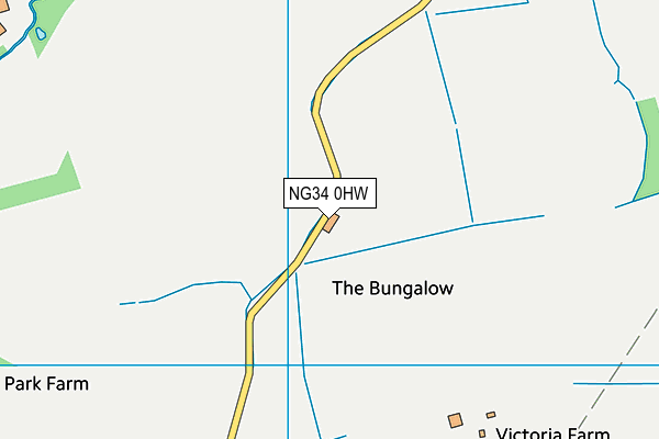 NG34 0HW map - OS VectorMap District (Ordnance Survey) NG34 0HW map - OS VectorMap District (Ordnance Survey)
