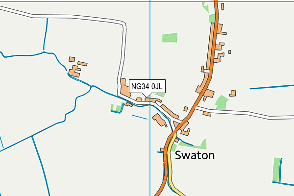 NG34 0JL map - OS VectorMap District (Ordnance Survey) NG34 0JL map - OS VectorMap District (Ordnance Survey)