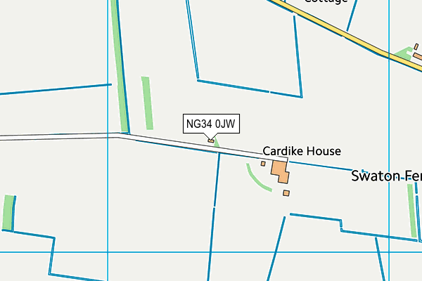 NG34 0JW map - OS VectorMap District (Ordnance Survey) NG34 0JW map - OS VectorMap District (Ordnance Survey)