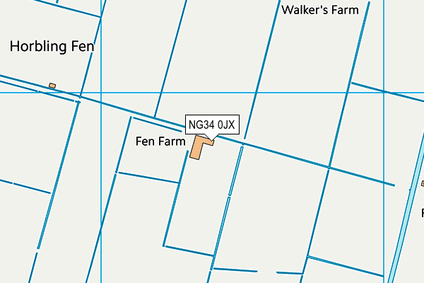 NG34 0JX map - OS VectorMap District (Ordnance Survey) NG34 0JX map - OS VectorMap District (Ordnance Survey)