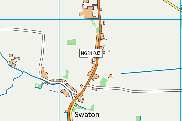 NG34 0JZ map - OS VectorMap District (Ordnance Survey) NG34 0JZ map - OS VectorMap District (Ordnance Survey)