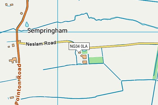 NG34 0LA map - OS VectorMap District (Ordnance Survey) NG34 0LA map - OS VectorMap District (Ordnance Survey)