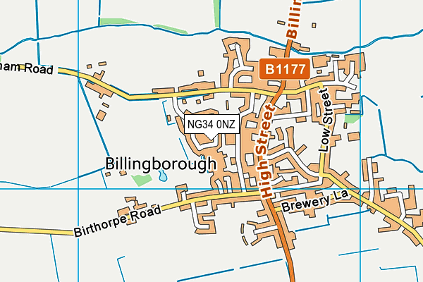 NG34 0NZ map - OS VectorMap District (Ordnance Survey) NG34 0NZ map - OS VectorMap District (Ordnance Survey)