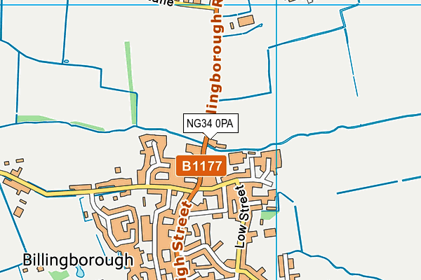 NG34 0PA map - OS VectorMap District (Ordnance Survey) NG34 0PA map - OS VectorMap District (Ordnance Survey)
