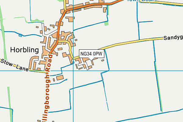 NG34 0PW map - OS VectorMap District (Ordnance Survey) NG34 0PW map - OS VectorMap District (Ordnance Survey)