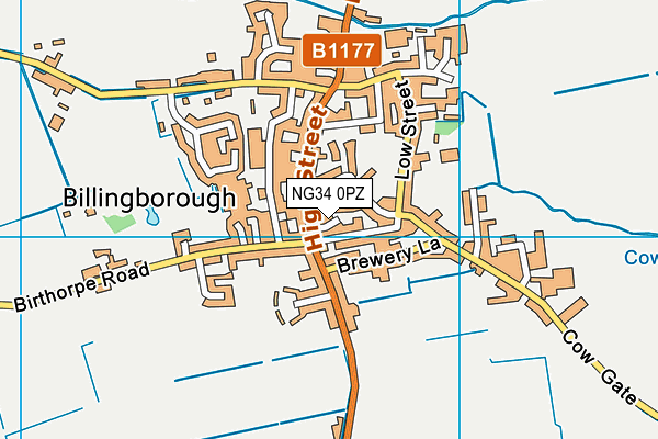 NG34 0PZ map - OS VectorMap District (Ordnance Survey) NG34 0PZ map - OS VectorMap District (Ordnance Survey)