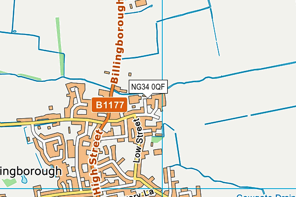 NG34 0QF map - OS VectorMap District (Ordnance Survey) NG34 0QF map - OS VectorMap District (Ordnance Survey)