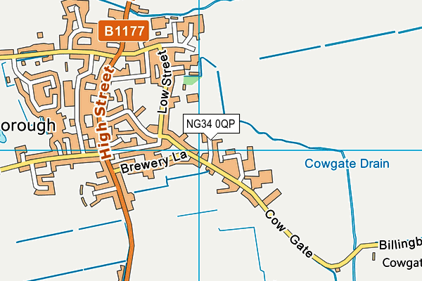 NG34 0QP map - OS VectorMap District (Ordnance Survey) NG34 0QP map - OS VectorMap District (Ordnance Survey)