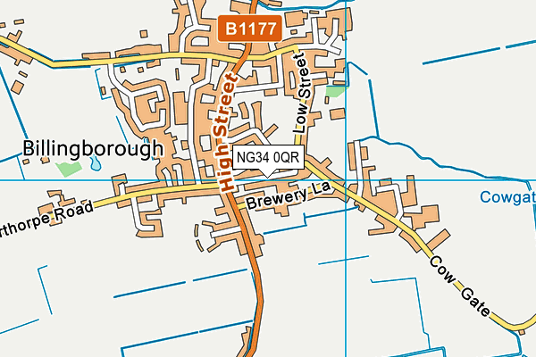NG34 0QR map - OS VectorMap District (Ordnance Survey) NG34 0QR map - OS VectorMap District (Ordnance Survey)