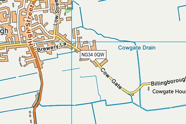 NG34 0QW map - OS VectorMap District (Ordnance Survey) NG34 0QW map - OS VectorMap District (Ordnance Survey)