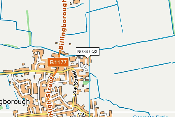 NG34 0QX map - OS VectorMap District (Ordnance Survey) NG34 0QX map - OS VectorMap District (Ordnance Survey)
