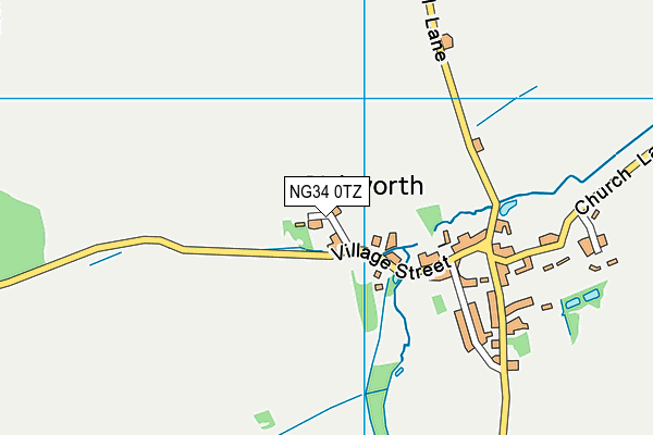 NG34 0TZ map - OS VectorMap District (Ordnance Survey) NG34 0TZ map - OS VectorMap District (Ordnance Survey)