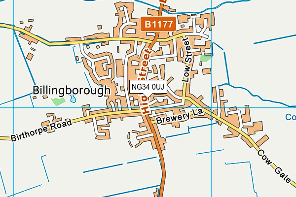 NG34 0UJ map - OS VectorMap District (Ordnance Survey) NG34 0UJ map - OS VectorMap District (Ordnance Survey)