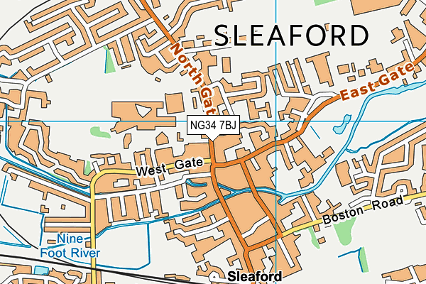 NG34 7BJ map - OS VectorMap District (Ordnance Survey) NG34 7BJ map - OS VectorMap District (Ordnance Survey)