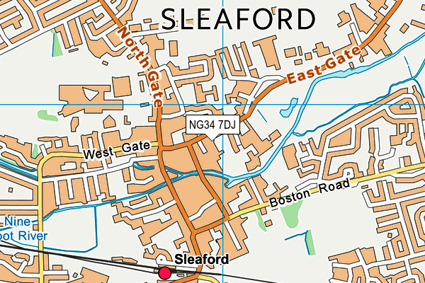 NG34 7DJ map - OS VectorMap District (Ordnance Survey) NG34 7DJ map - OS VectorMap District (Ordnance Survey)