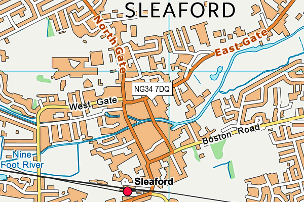 NG34 7DQ map - OS VectorMap District (Ordnance Survey) NG34 7DQ map - OS VectorMap District (Ordnance Survey)