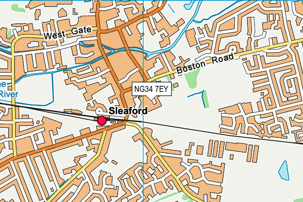 NG34 7EY map - OS VectorMap District (Ordnance Survey) NG34 7EY map - OS VectorMap District (Ordnance Survey)