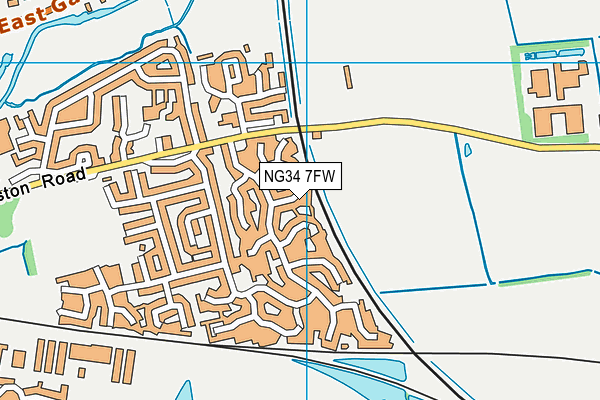 NG34 7FW map - OS VectorMap District (Ordnance Survey) NG34 7FW map - OS VectorMap District (Ordnance Survey)