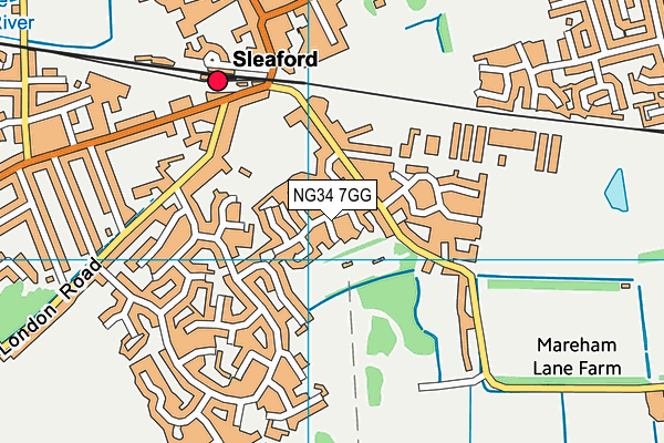 NG34 7GG map - OS VectorMap District (Ordnance Survey) NG34 7GG map - OS VectorMap District (Ordnance Survey)