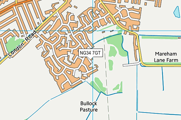 NG34 7GT map - OS VectorMap District (Ordnance Survey) NG34 7GT map - OS VectorMap District (Ordnance Survey)