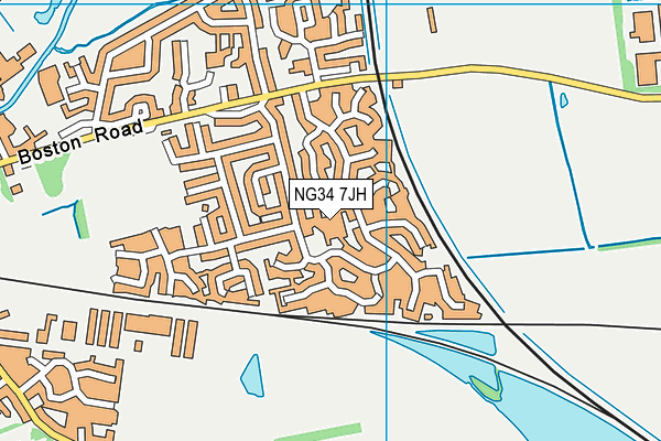 NG34 7JH map - OS VectorMap District (Ordnance Survey) NG34 7JH map - OS VectorMap District (Ordnance Survey)