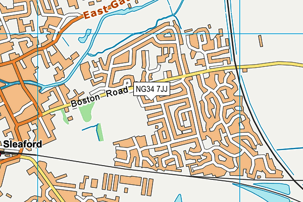 NG34 7JJ map - OS VectorMap District (Ordnance Survey) NG34 7JJ map - OS VectorMap District (Ordnance Survey)