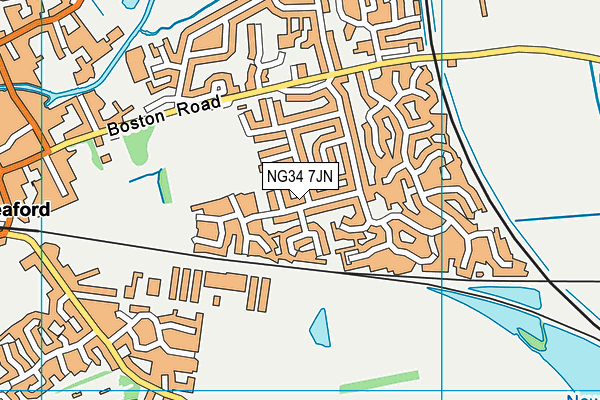NG34 7JN map - OS VectorMap District (Ordnance Survey) NG34 7JN map - OS VectorMap District (Ordnance Survey)