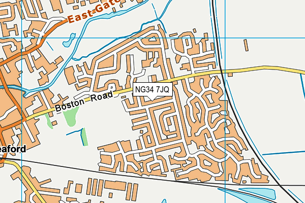 NG34 7JQ map - OS VectorMap District (Ordnance Survey) NG34 7JQ map - OS VectorMap District (Ordnance Survey)