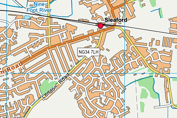 NG34 7LH map - OS VectorMap District (Ordnance Survey) NG34 7LH map - OS VectorMap District (Ordnance Survey)