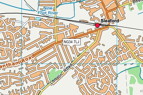 NG34 7LJ map - OS VectorMap District (Ordnance Survey) NG34 7LJ map - OS VectorMap District (Ordnance Survey)