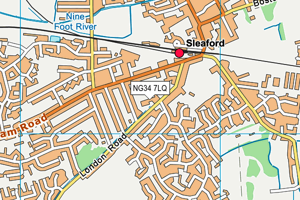 NG34 7LQ map - OS VectorMap District (Ordnance Survey) NG34 7LQ map - OS VectorMap District (Ordnance Survey)