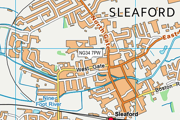 NG34 7PW map - OS VectorMap District (Ordnance Survey) NG34 7PW map - OS VectorMap District (Ordnance Survey)