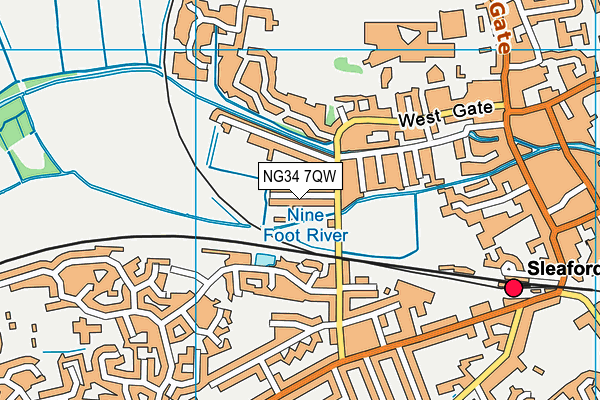 NG34 7QW map - OS VectorMap District (Ordnance Survey) NG34 7QW map - OS VectorMap District (Ordnance Survey)