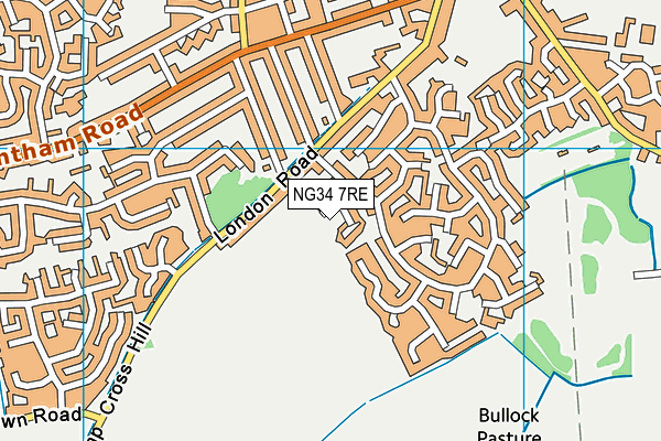 NG34 7RE map - OS VectorMap District (Ordnance Survey) NG34 7RE map - OS VectorMap District (Ordnance Survey)