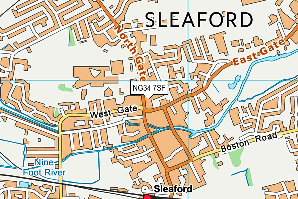 NG34 7SF map - OS VectorMap District (Ordnance Survey) NG34 7SF map - OS VectorMap District (Ordnance Survey)