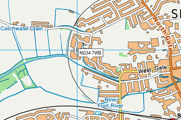 NG34 7WB map - OS VectorMap District (Ordnance Survey) NG34 7WB map - OS VectorMap District (Ordnance Survey)