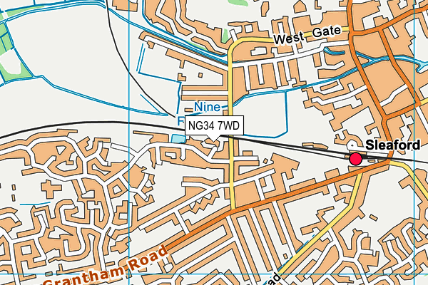 NG34 7WD map - OS VectorMap District (Ordnance Survey) NG34 7WD map - OS VectorMap District (Ordnance Survey)