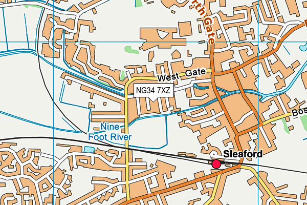 NG34 7XZ map - OS VectorMap District (Ordnance Survey) NG34 7XZ map - OS VectorMap District (Ordnance Survey)