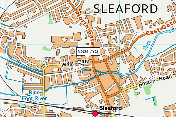 NG34 7YQ map - OS VectorMap District (Ordnance Survey) NG34 7YQ map - OS VectorMap District (Ordnance Survey)
