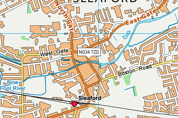 NG34 7ZD map - OS VectorMap District (Ordnance Survey)