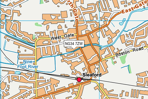 NG34 7ZW map - OS VectorMap District (Ordnance Survey) NG34 7ZW map - OS VectorMap District (Ordnance Survey)