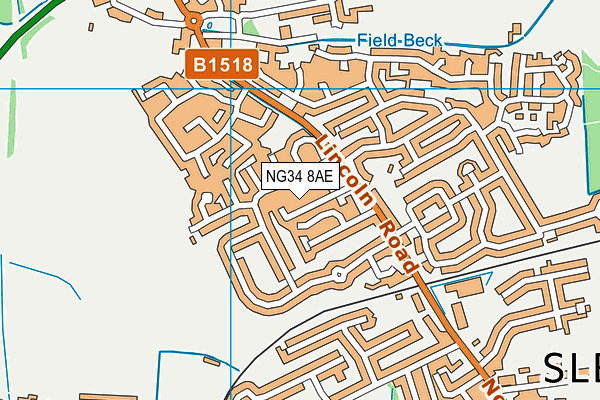 NG34 8AE map - OS VectorMap District (Ordnance Survey) NG34 8AE map - OS VectorMap District (Ordnance Survey)