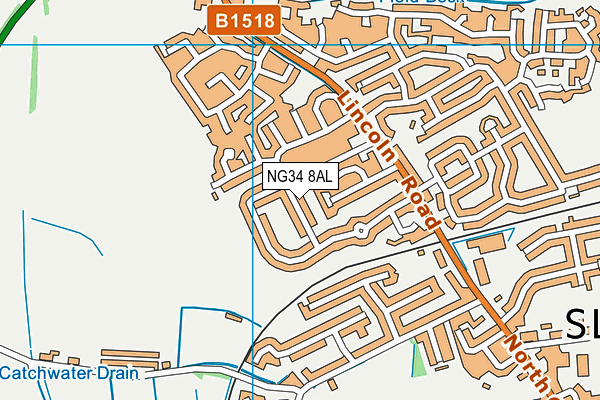 NG34 8AL map - OS VectorMap District (Ordnance Survey) NG34 8AL map - OS VectorMap District (Ordnance Survey)
