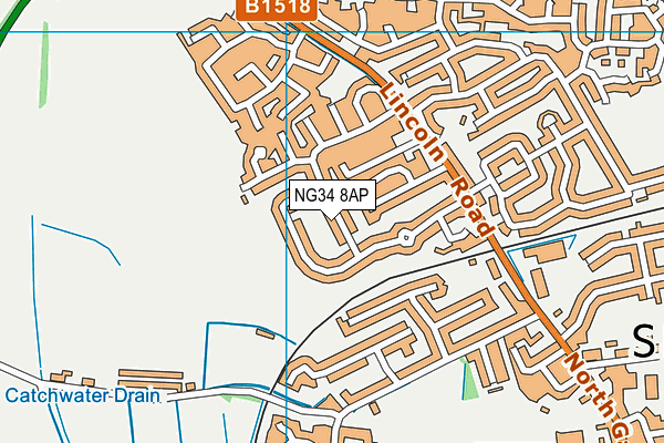 NG34 8AP map - OS VectorMap District (Ordnance Survey) NG34 8AP map - OS VectorMap District (Ordnance Survey)