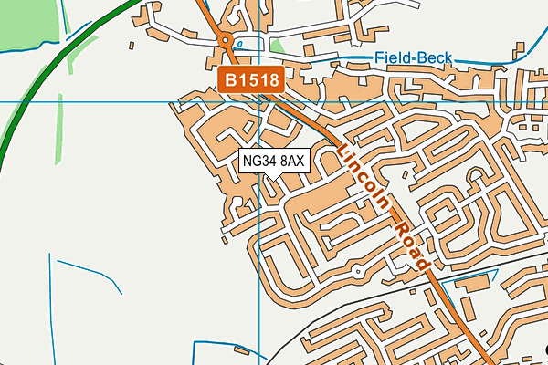 NG34 8AX map - OS VectorMap District (Ordnance Survey) NG34 8AX map - OS VectorMap District (Ordnance Survey)