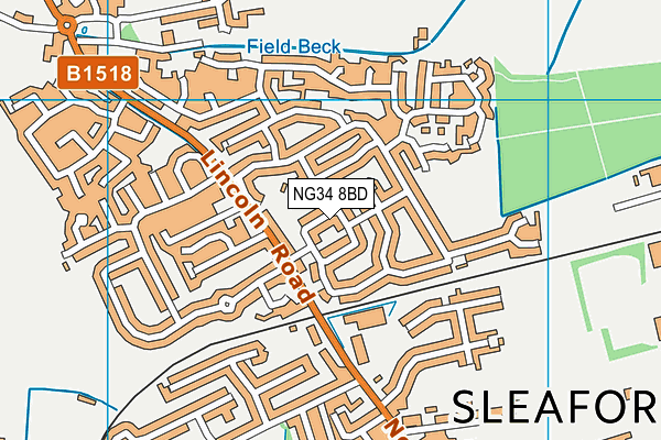 NG34 8BD map - OS VectorMap District (Ordnance Survey) NG34 8BD map - OS VectorMap District (Ordnance Survey)