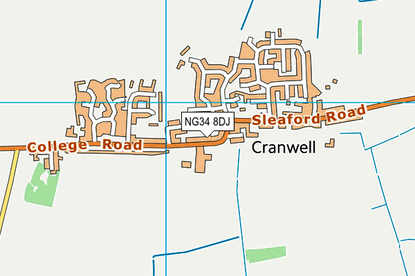 NG34 8DJ map - OS VectorMap District (Ordnance Survey) NG34 8DJ map - OS VectorMap District (Ordnance Survey)
